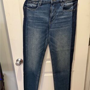 Kit from the Kloth -Tone Side Stripe Skinny Jeans - Blue